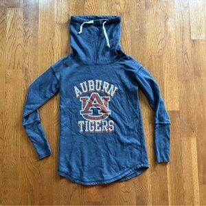 The Original Retro Brand Blue Funnel Neck Auburn Tigers Sweatshirt